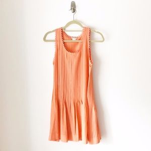 Club Monaco 100% Silk Pleated Sleeveless Dress 0